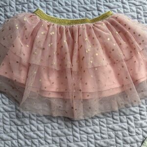 Wonder Nation Pink Skirt with Gold Accents size 12M